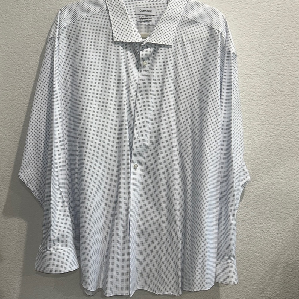 Calvin Klein dress shirt-infinite non-iron, slim, fit, stretch collar, 20, 34/35